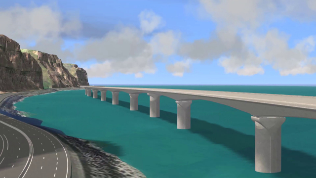 The coastal highway (Saint-Denis)