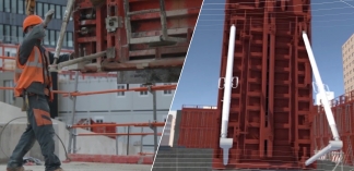 Virtual reality on construction site
